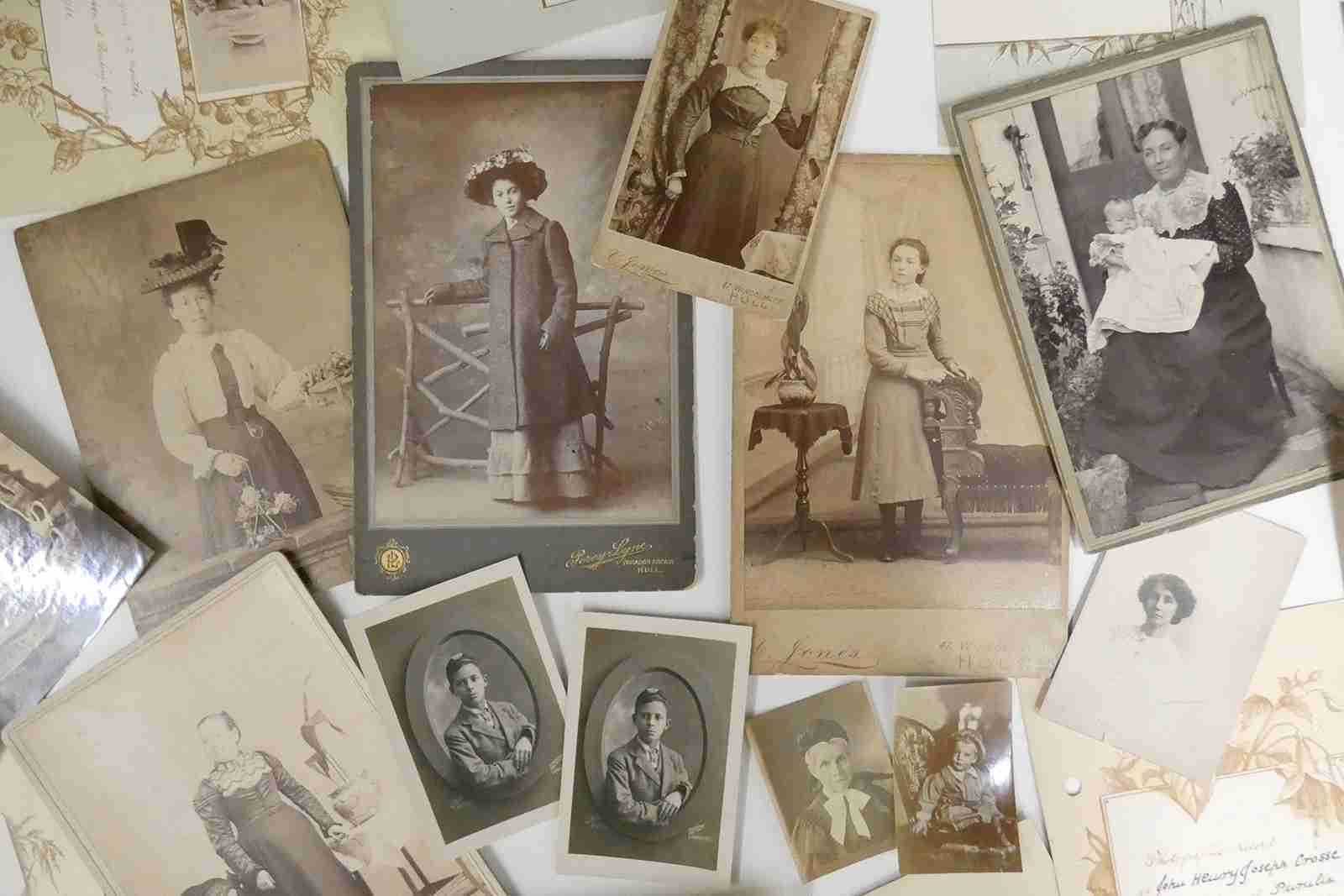 Crosse collection, photographs, portraits, family, collage